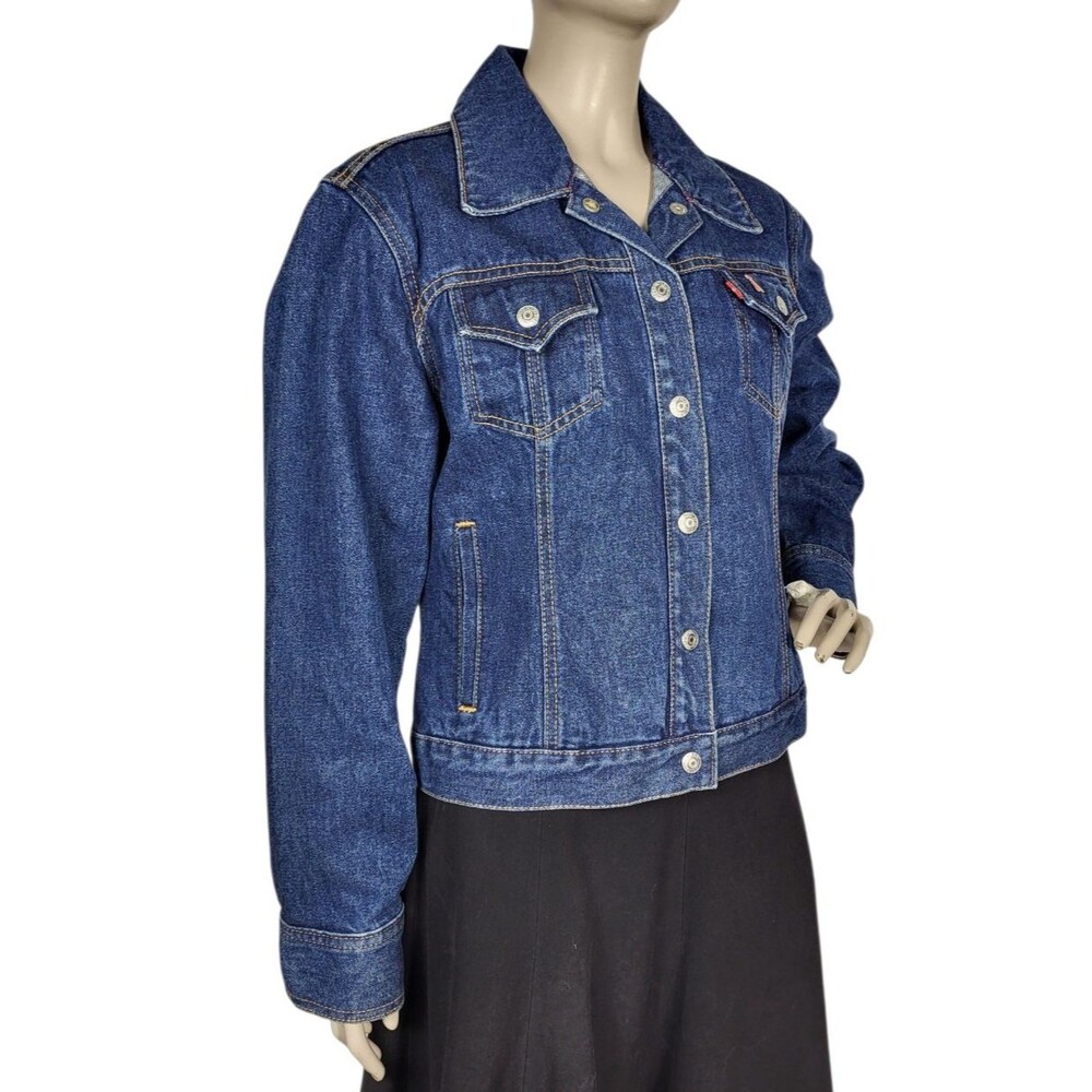Levi Strauss & Co Denim Trucker Snap Front Jean Jacket Women's Size Large